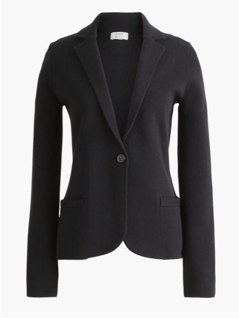 J. Crew Black School Boy Sweater One-Button Blazer in Size L